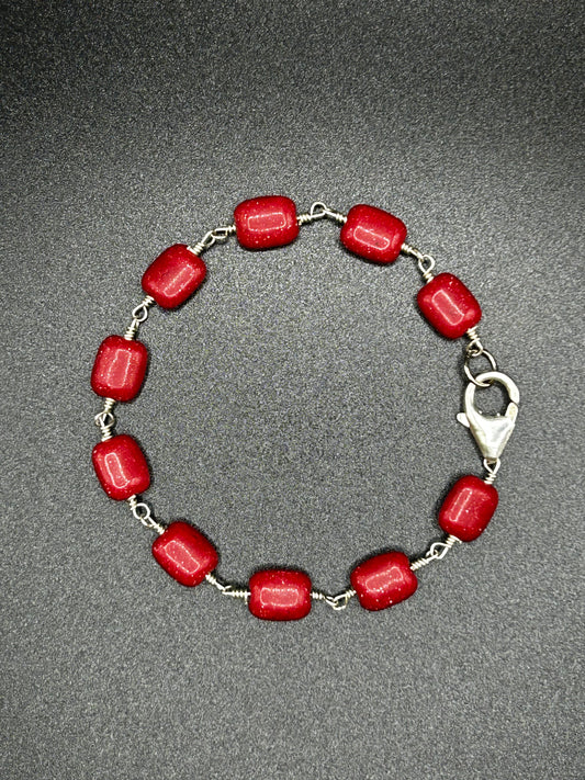 Coral Cowgirl Bracelet