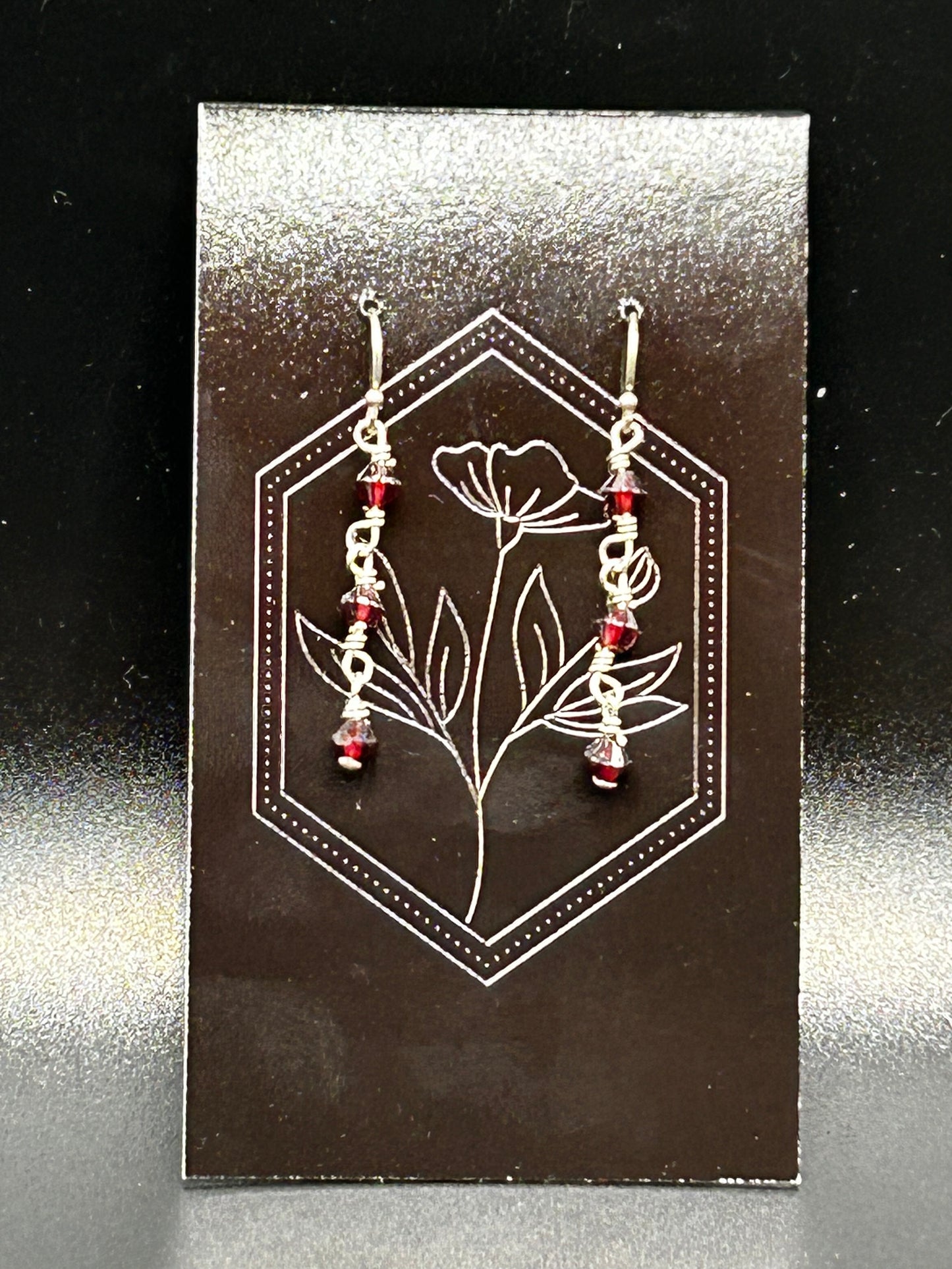 Garnet Dangle Earrings