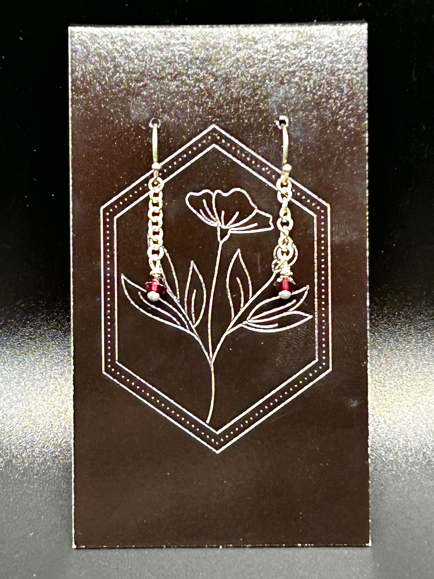 Garnet Drop Earrings